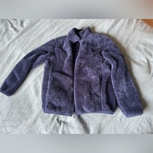 Uniqlo Purple Fleece Bomber Jacket